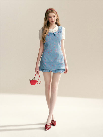 16DEWS 16D246069 A-line doll collar denim dress