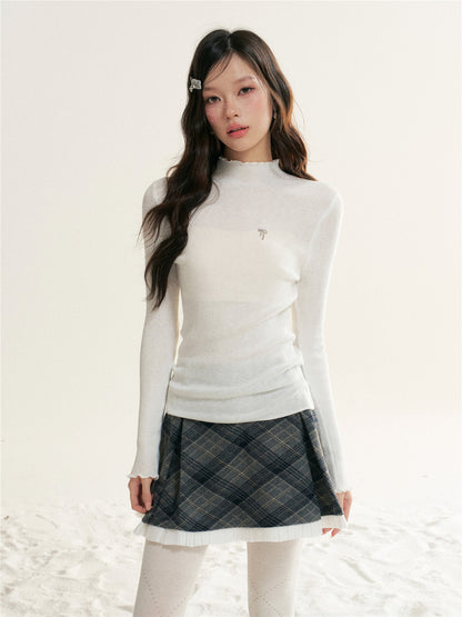 16DEWS 16D25518 High neck long sleeved knitted base shirt