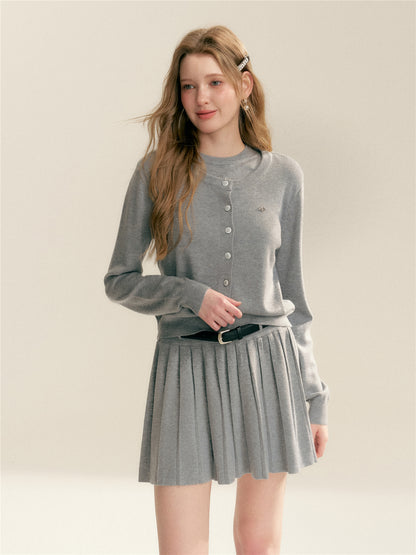 16DEWS 16D246076 Preppy style knitted suit