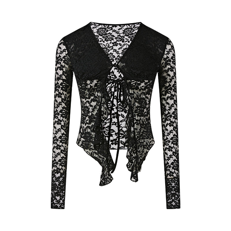 FIND YA WINGS Lace long sleeved cardigan (2color)