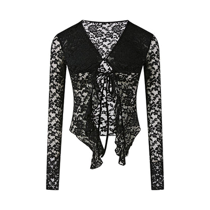 FIND YA WINGS Lace long sleeved cardigan (2color)