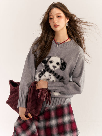 AsGony ASG24546 all-match lazy pullover sweater