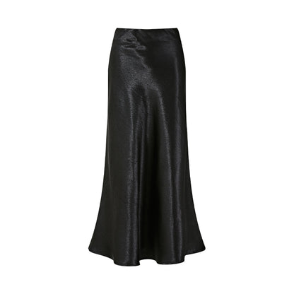 FIND YA WINGS Satin long skirt (2color)
