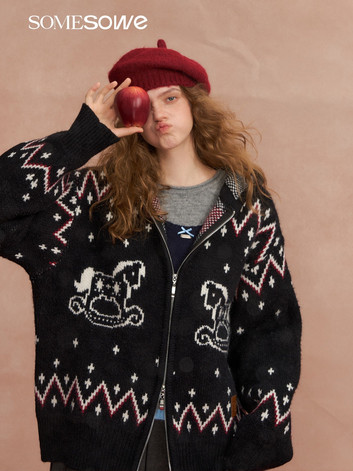 SOMESOWE S2508295 Fel Island Trojan hooded cardigan