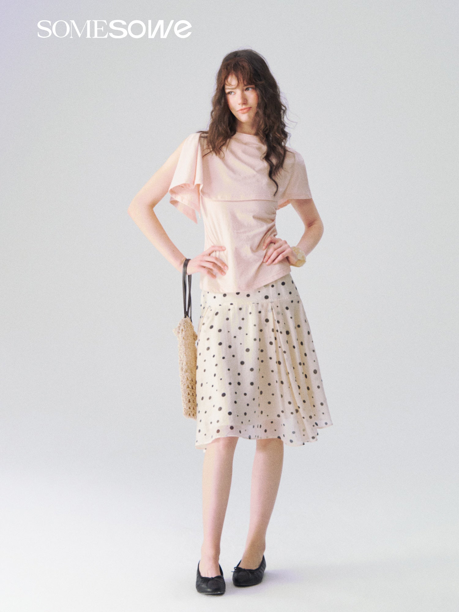 SOMESOWE S2609086 Cruella tencel polka dot skirt