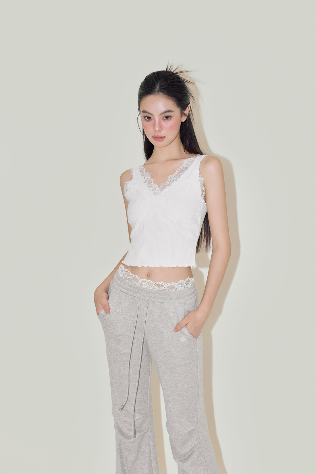NOMEANSNO [Best Seller] White Lace Vest