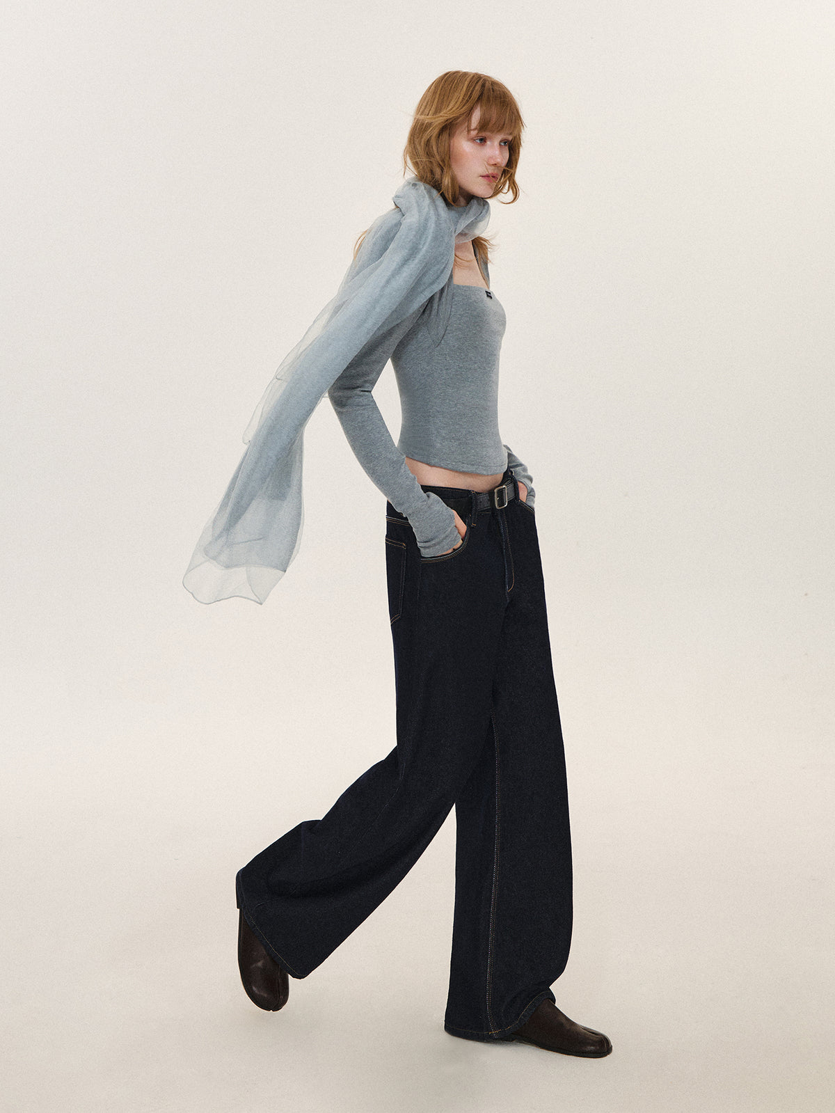 Asgony ASG26640 Double-Layer Sheer Scarf Shawl