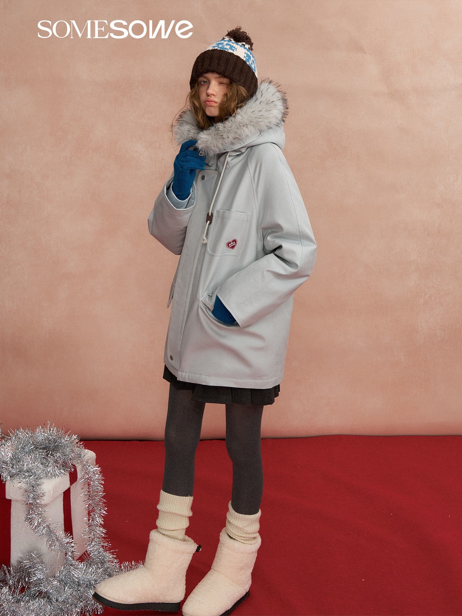 SOMESOWE S2508291 Hooded workwear Parker down jacket