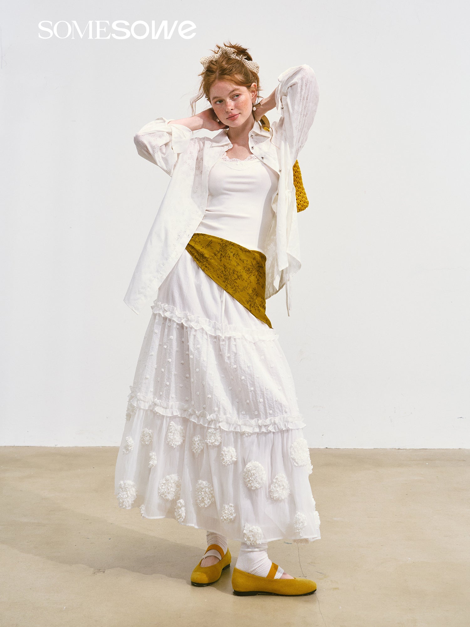 SOMESOWE S2508102 Multi layered fluffy skirt