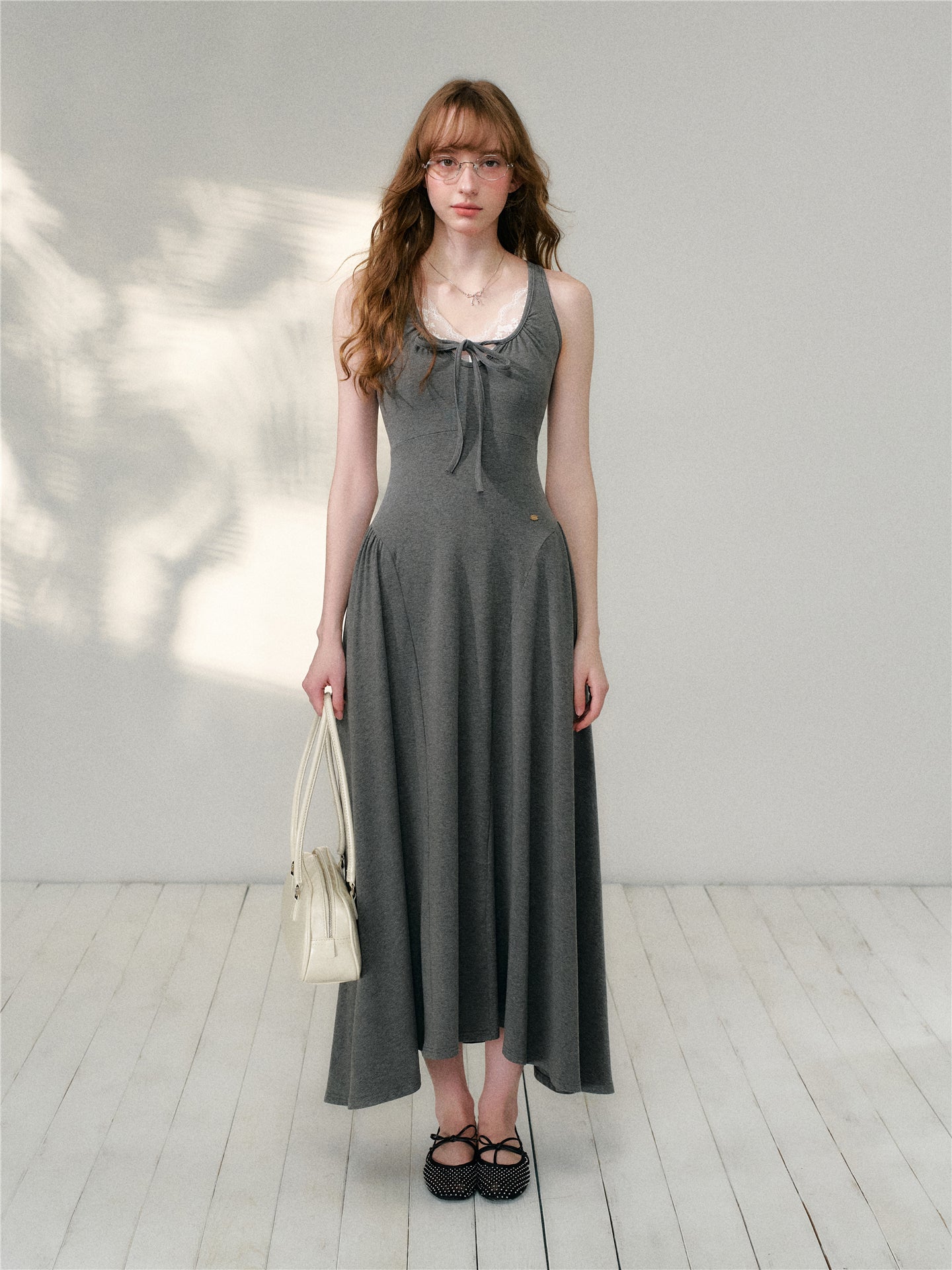 16DEWS 16D26081 U-neck design slim fit A-line length dress