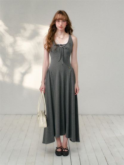 16DEWS 16D26081 U-neck design slim fit A-line length dress