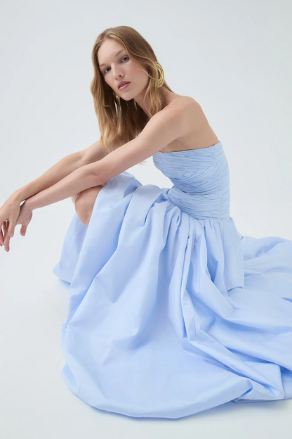 Aje Violette Bubble Hem Maxi Dress(Pearl blue)