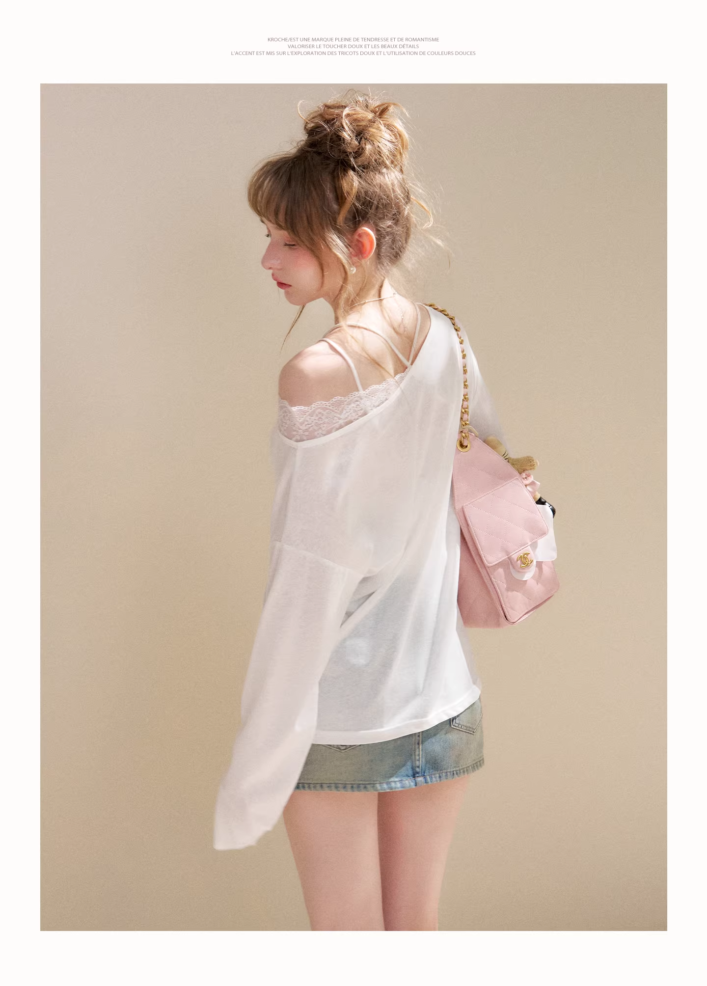 Kroche KE4054 Off shoulder lace top