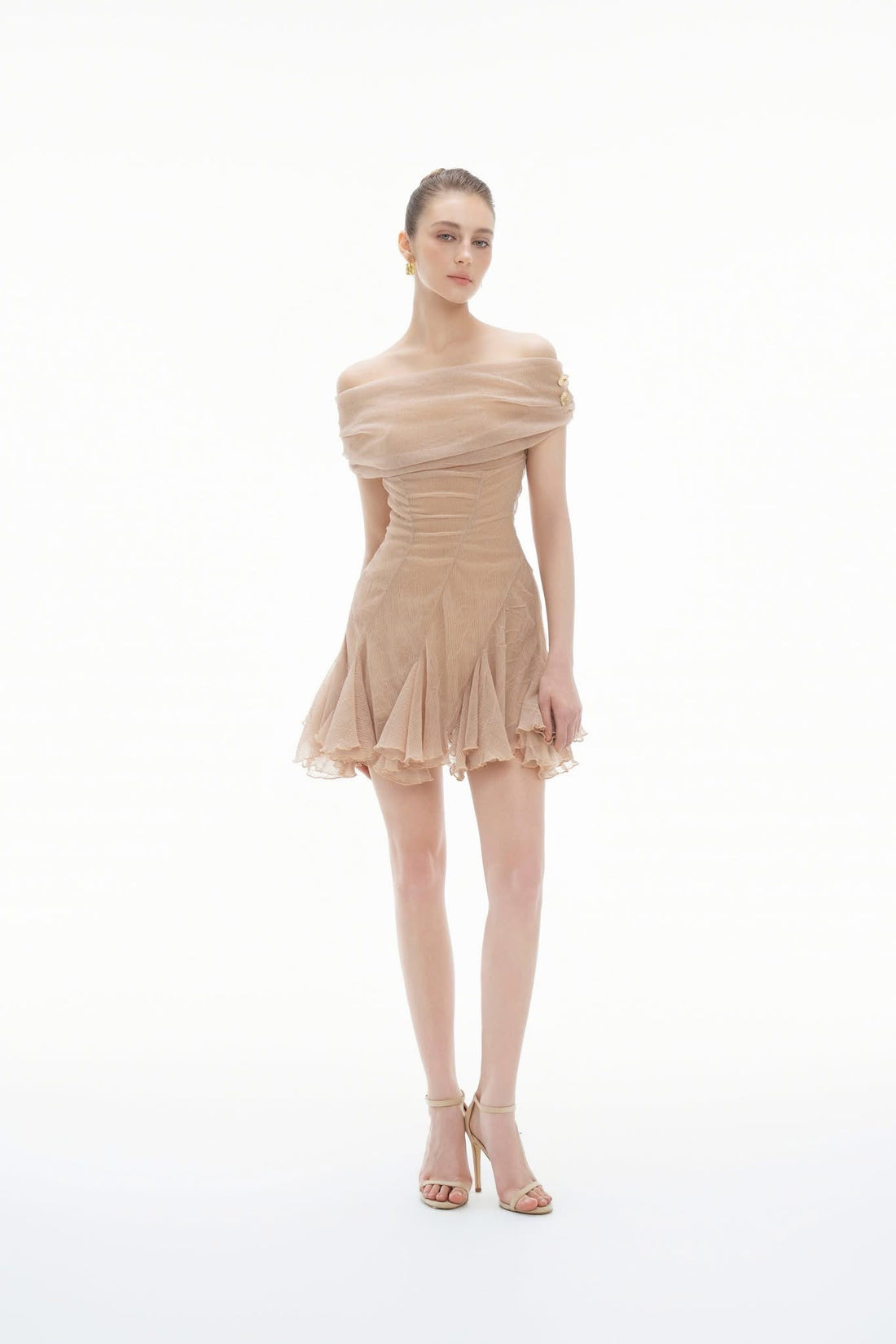 BYDENIO Amelia off the shoulder mini dress