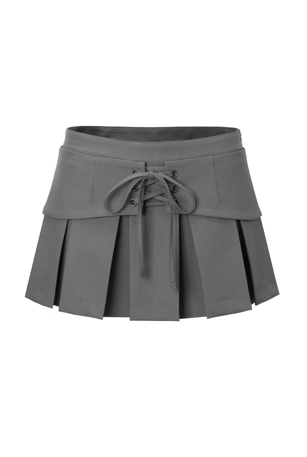 Threetimes Layered belt skirt (2color)