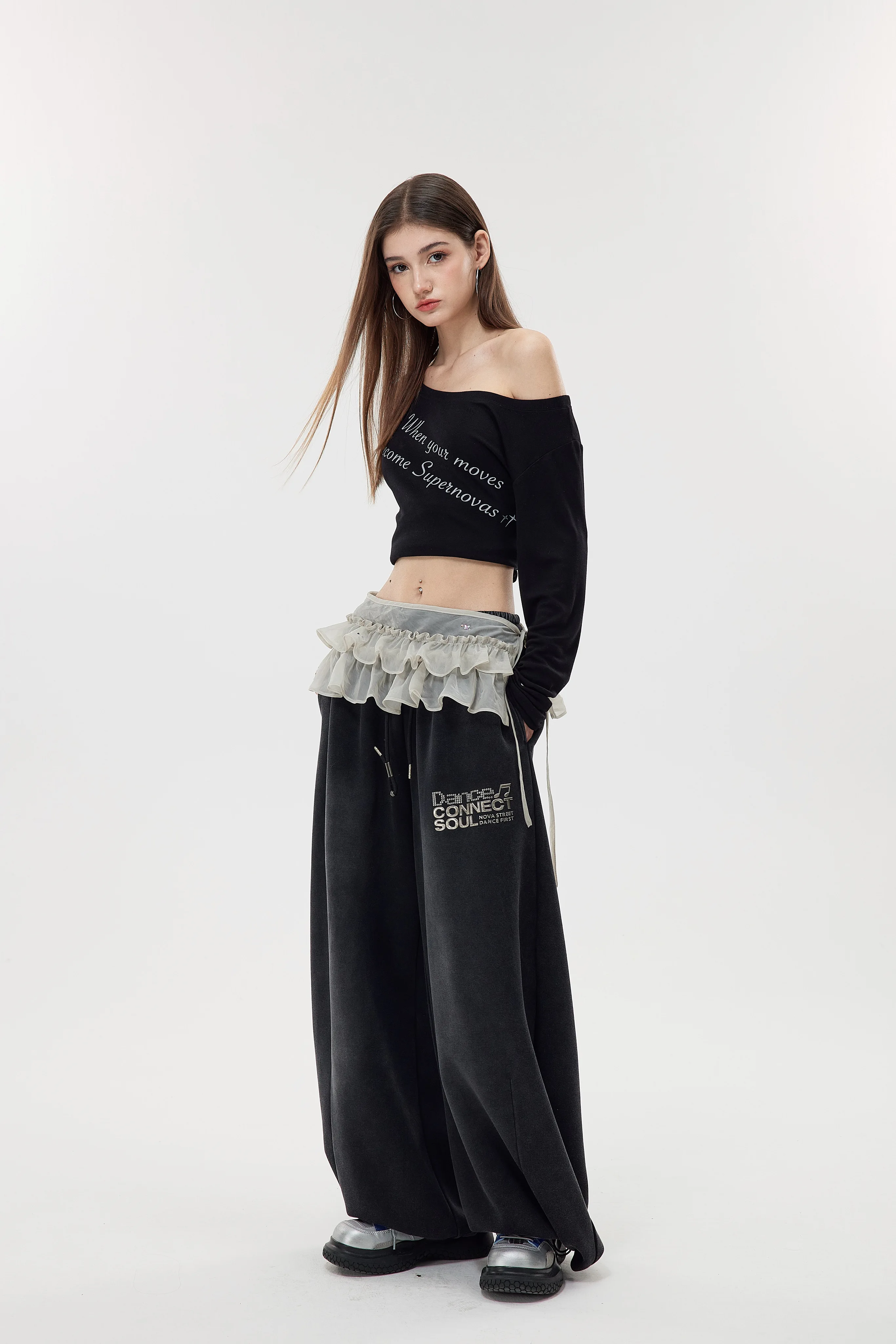 Nova Street Ice Silk One Shoulder Tee (3color)