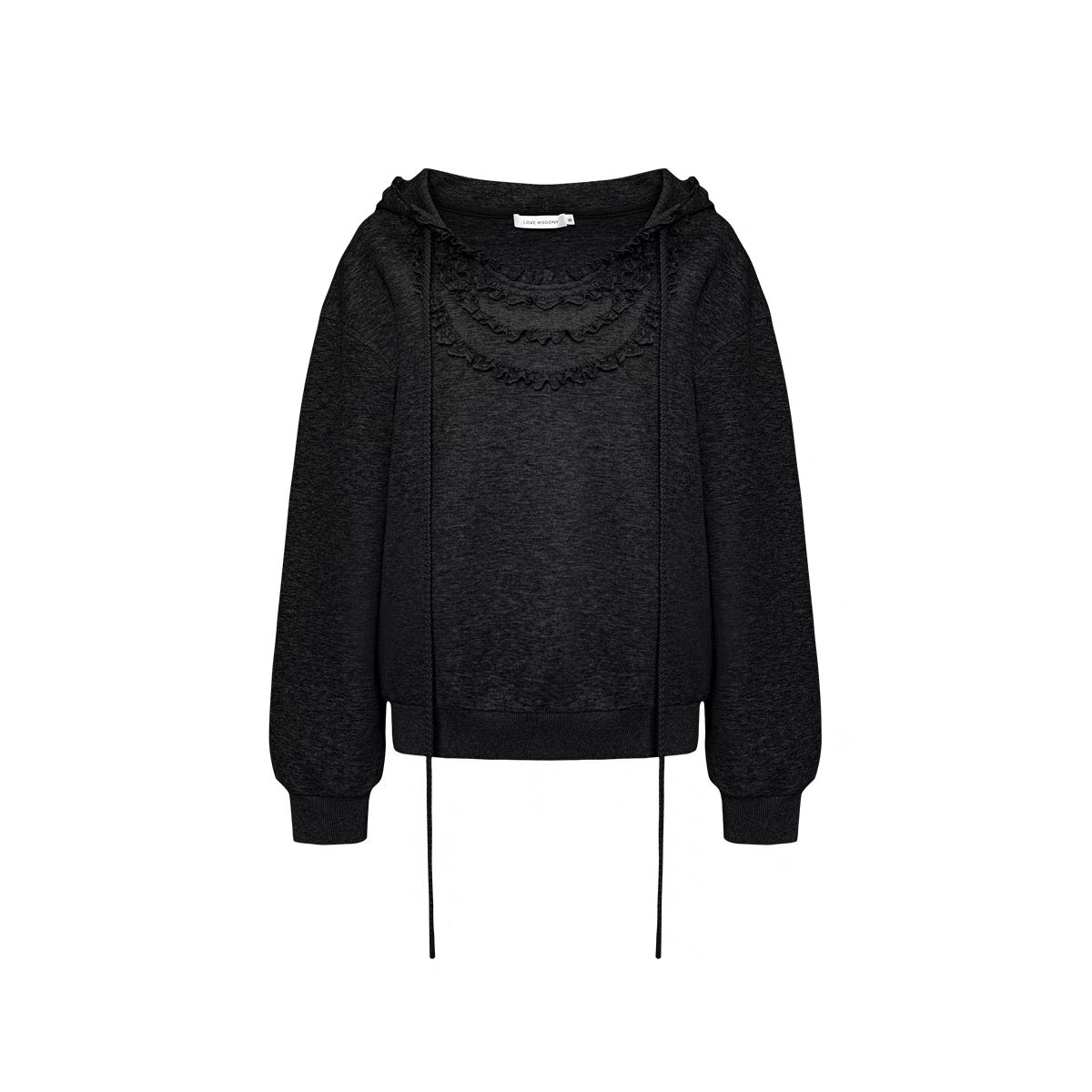 AsGony Scalloped Lace Hoodie(2color)