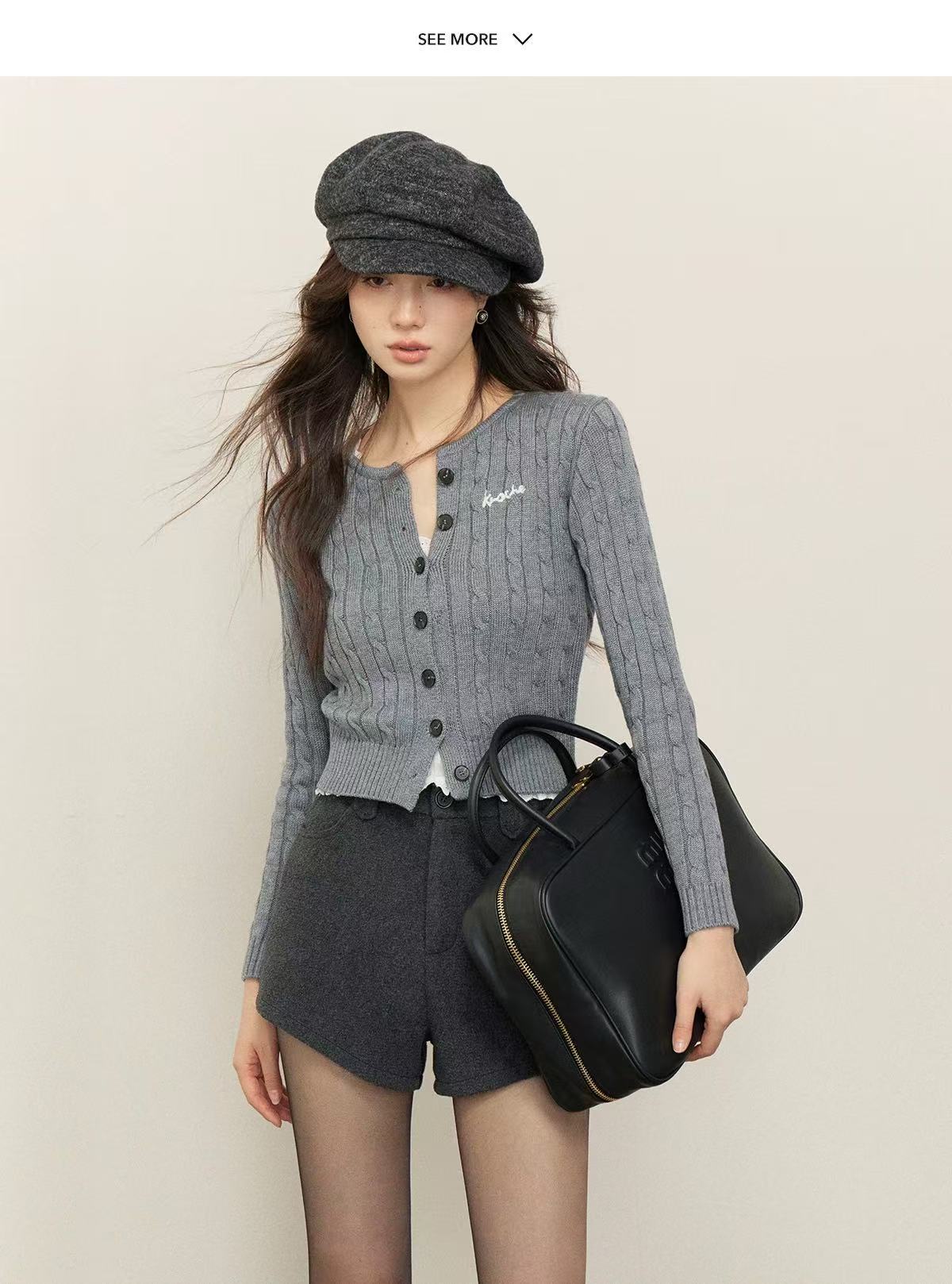 Kroche Wool knitted cardigan (2color)