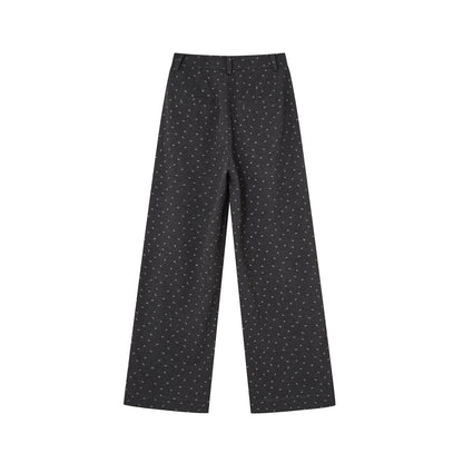 SOMESOWE S2508262 Printed butterfly tie woolen trousers