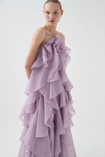 Aje Pandorea Layered Maxi Dress(Lilac)