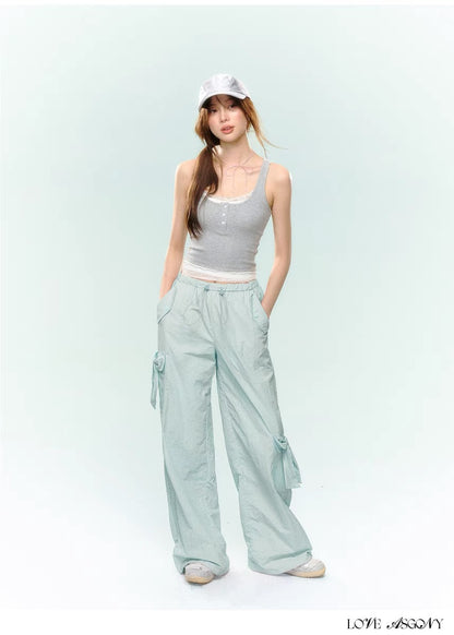 AsGony BOW CARGO PANTS(2color)