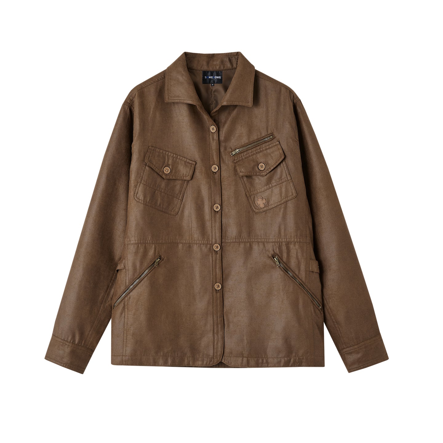 SOMESOWE S2508255 Multi-Pocket Casual Suede Jacket