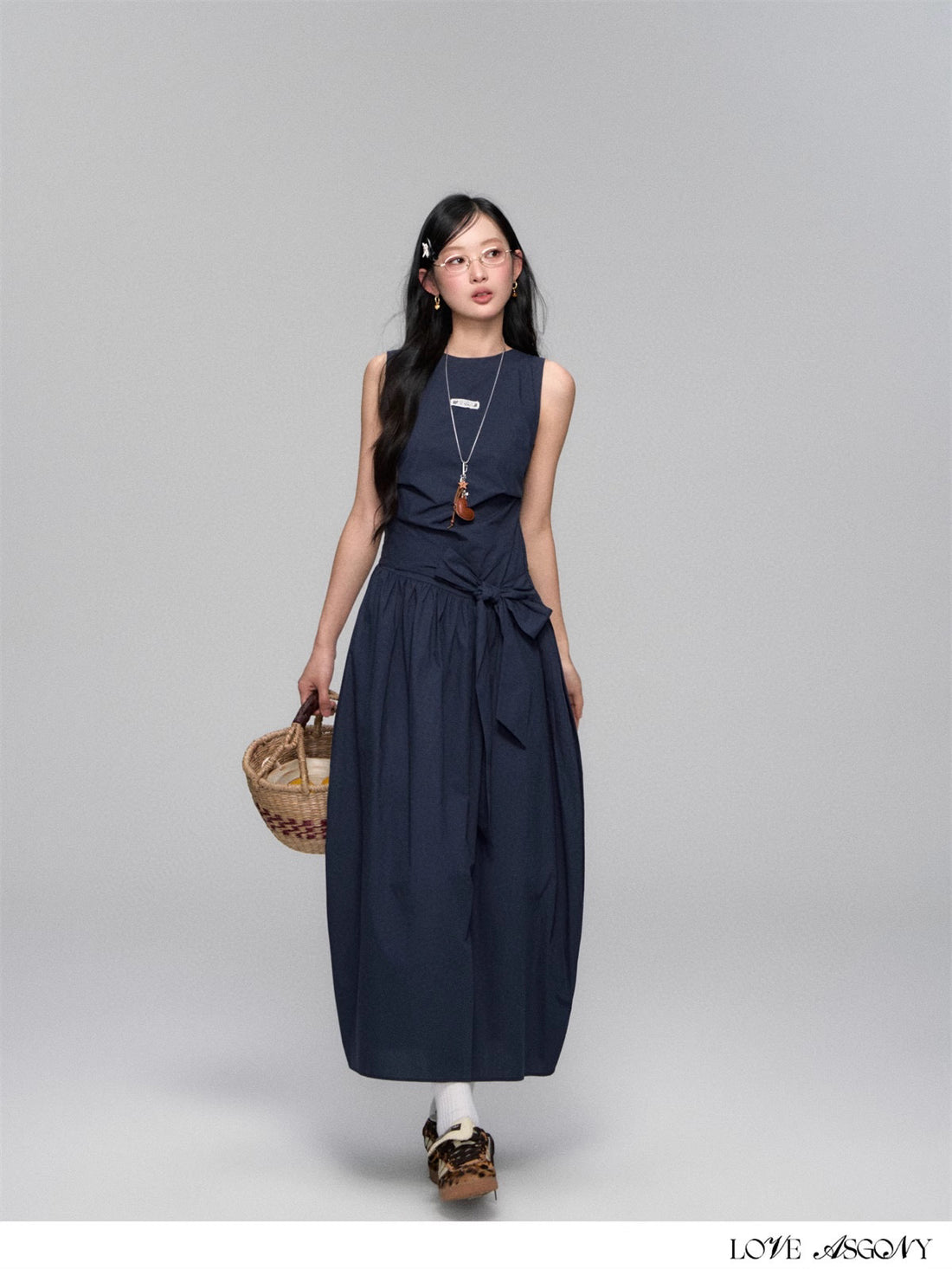 AsGony ASG25144 Simple Strappy Sleeveless Dress