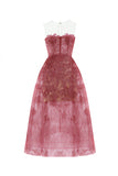 Lobbster Red Beaded Lace Mini Dress
