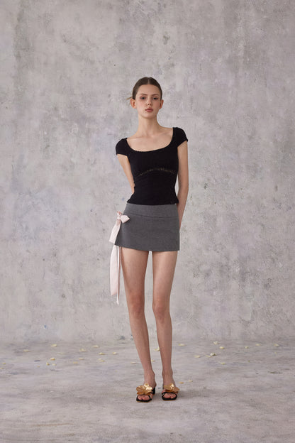 NOMEANSNO N164 Square collar lace top