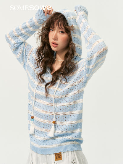 SOMESOWE S2508184 Nautical style hooded sweatshirt