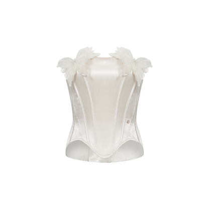 SHEERLUCK SLTZ26312 Satin patchwork fishbone corset + skirt