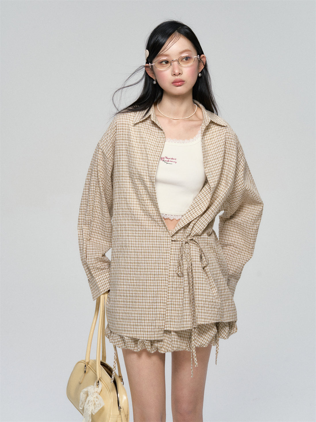 AsGony ASG25089 Lace rose embroidered knitted vest