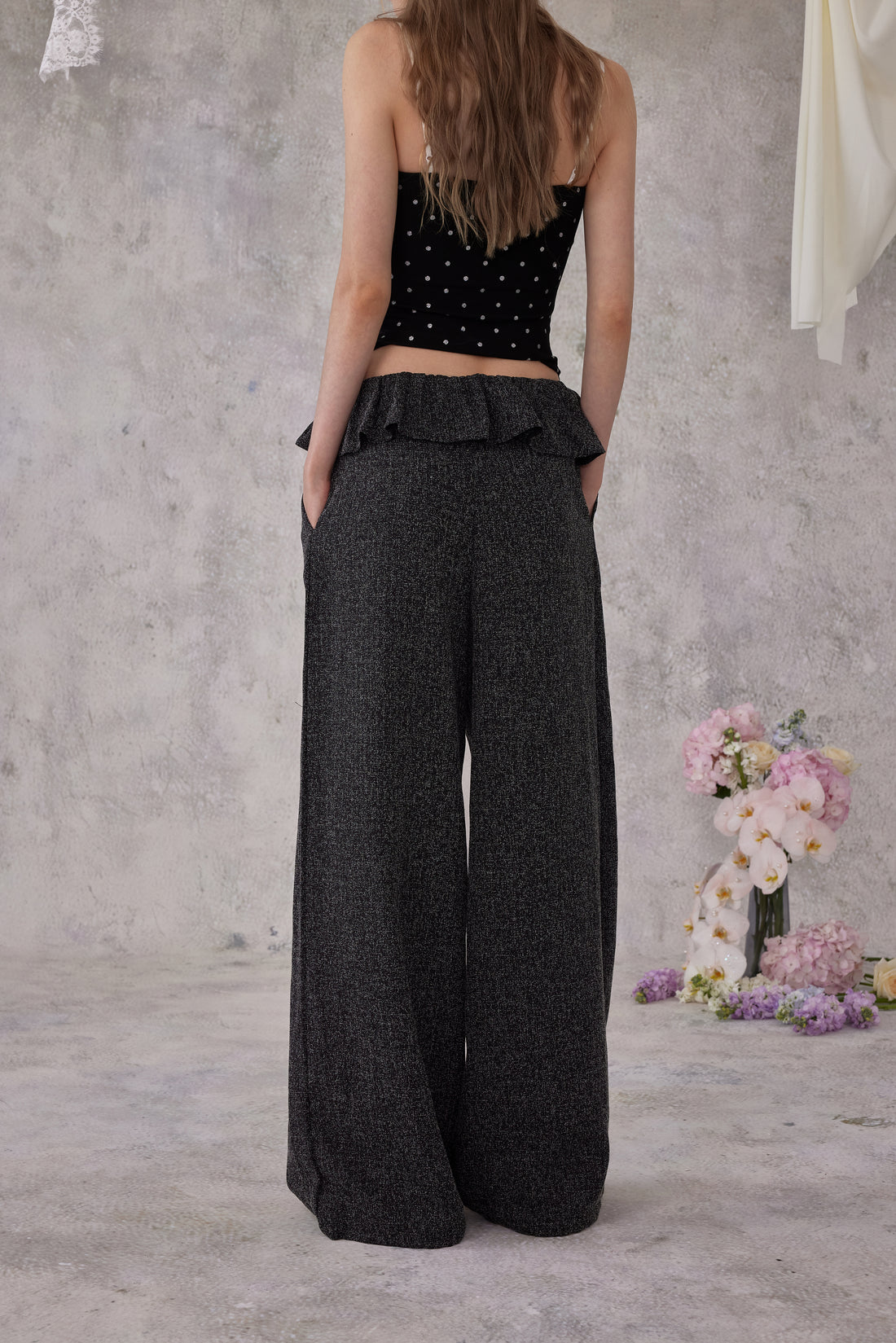 NOMEANSNO N159 Ruffled black pants