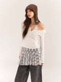 AsGony Lace halterneck layered base layer top