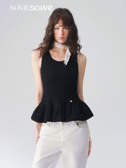 SOMESOWE S2609087 Ruffle sleeveless vest