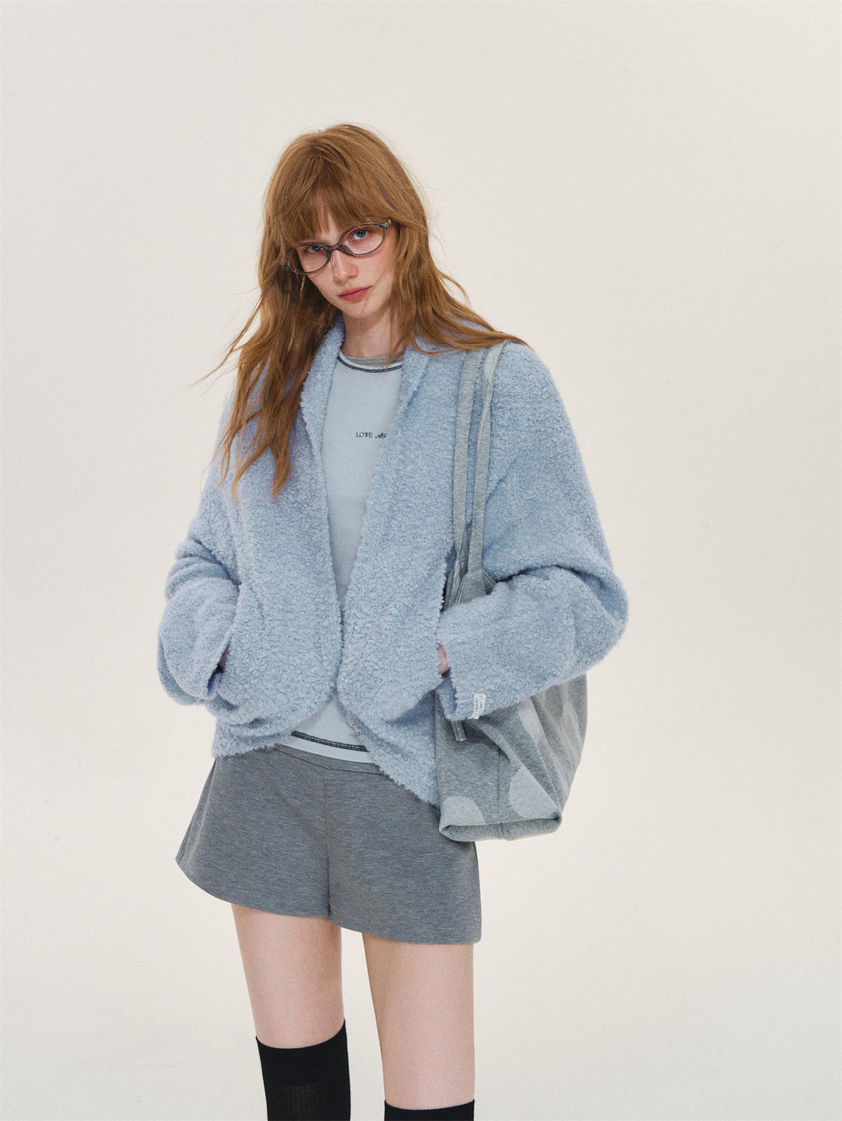 Asgony ASG26568 Soft Loop-Yarn Batwing Cardigan