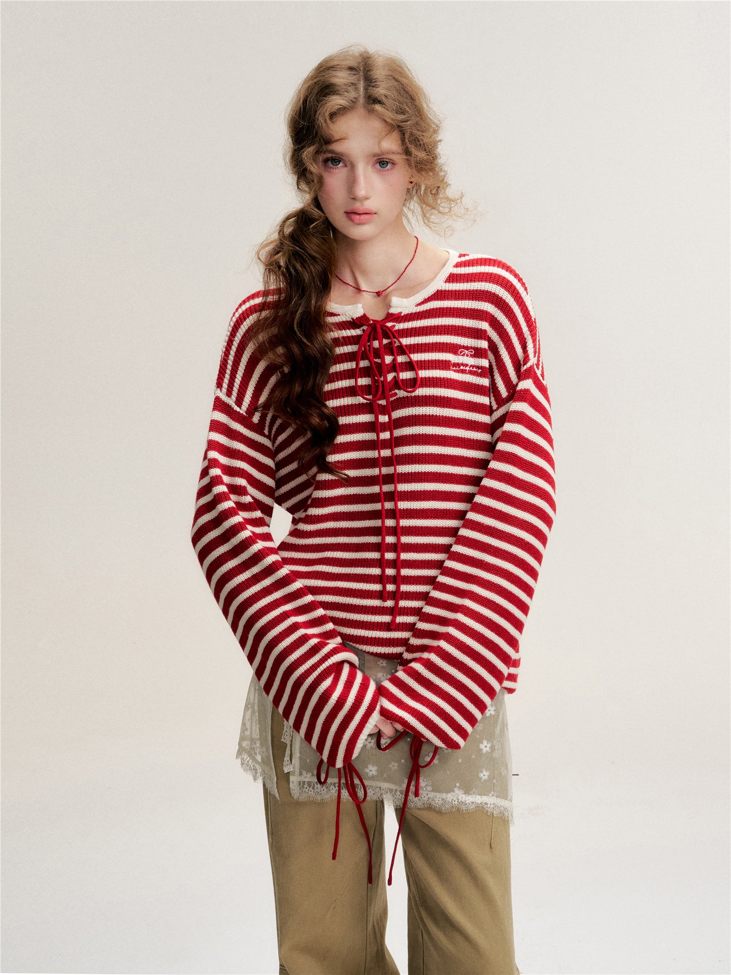 16DEWS 16D25472 Strap design pullover knitted top