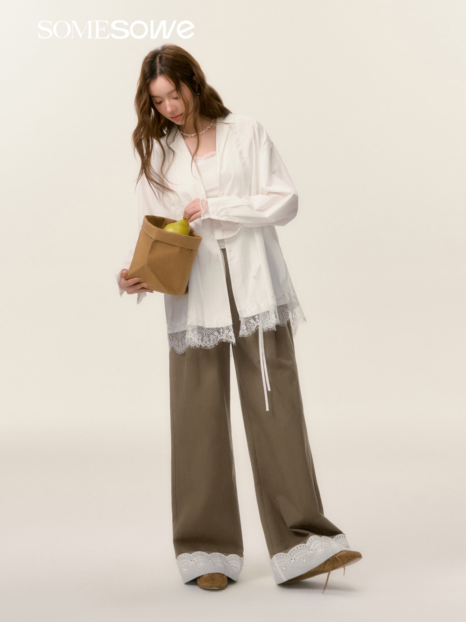 SOMESOWE S2508031 Punk lace shirt