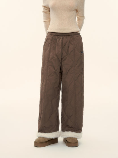 AsGony ASG25614 Edge stitched elastic waist casual pants