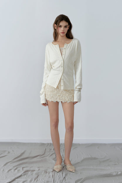 NONCESTNON N226 Fake two-piece pullover cardigan