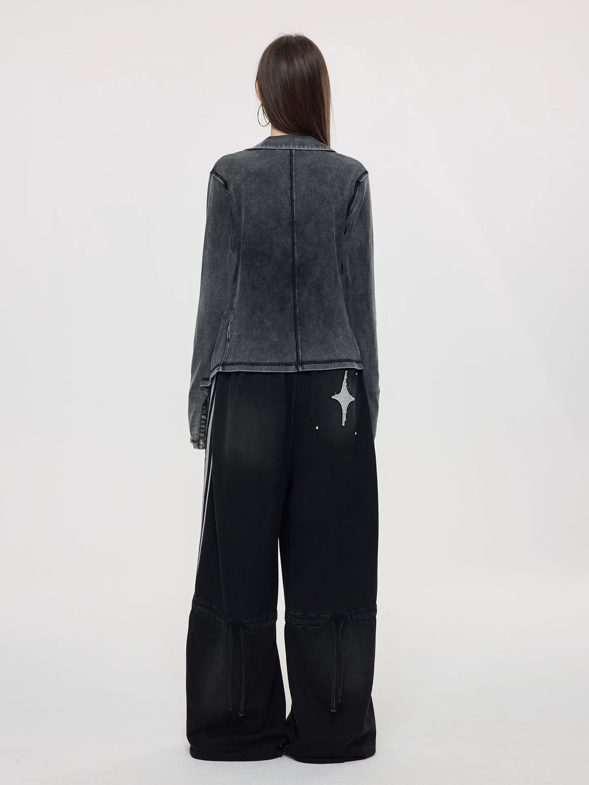 Nova Street Slimming Fitted Blouse with Dual Zippers