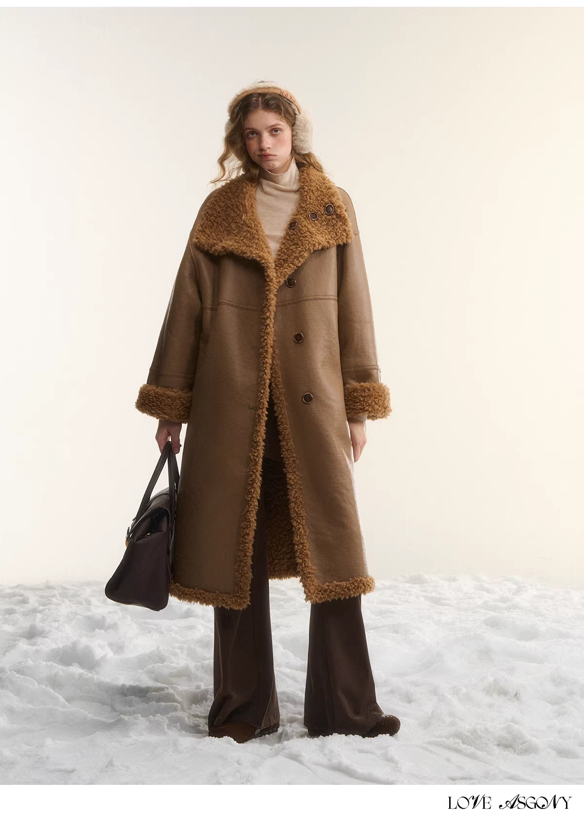 AsGony ASG25560 double-sided long sherpa coat(2color)