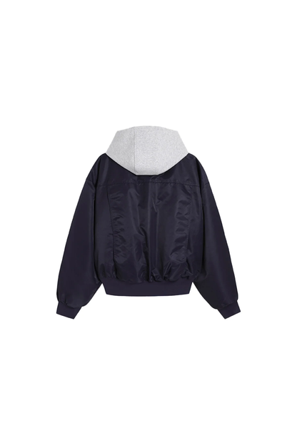 YJINGZYZJ Oversized Bomber Jacket In Blue