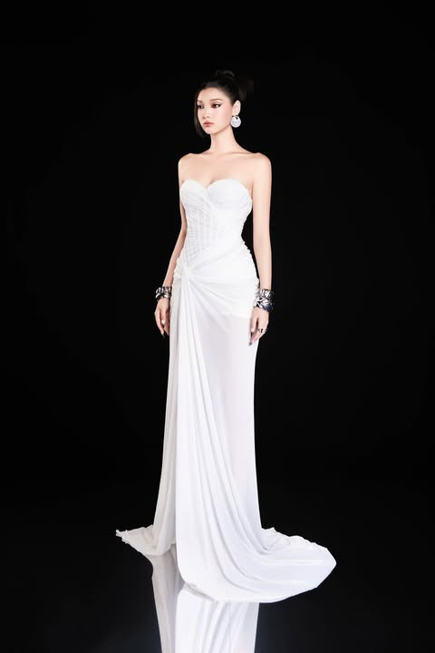Bandage Dress Strapless high slit maxi dress
