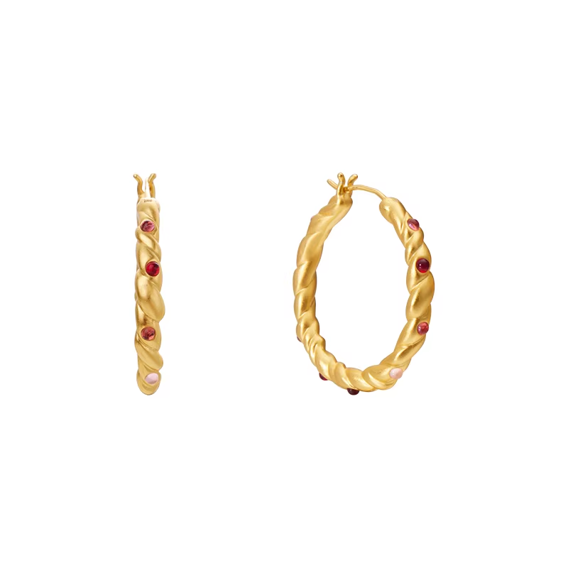 ARSIS Oil painting rose earrings