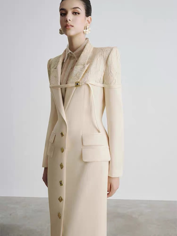 MDC CREAMY Cocoon Shaped Coat