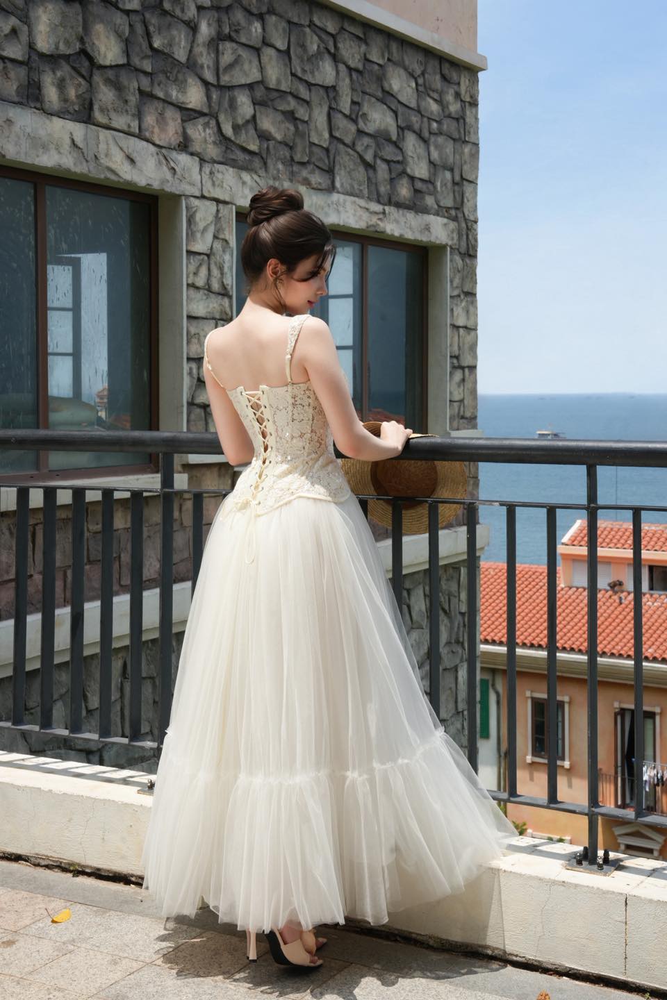 BEL ANGE Lumiere Lace Croset &amp; Meli Long Skirt