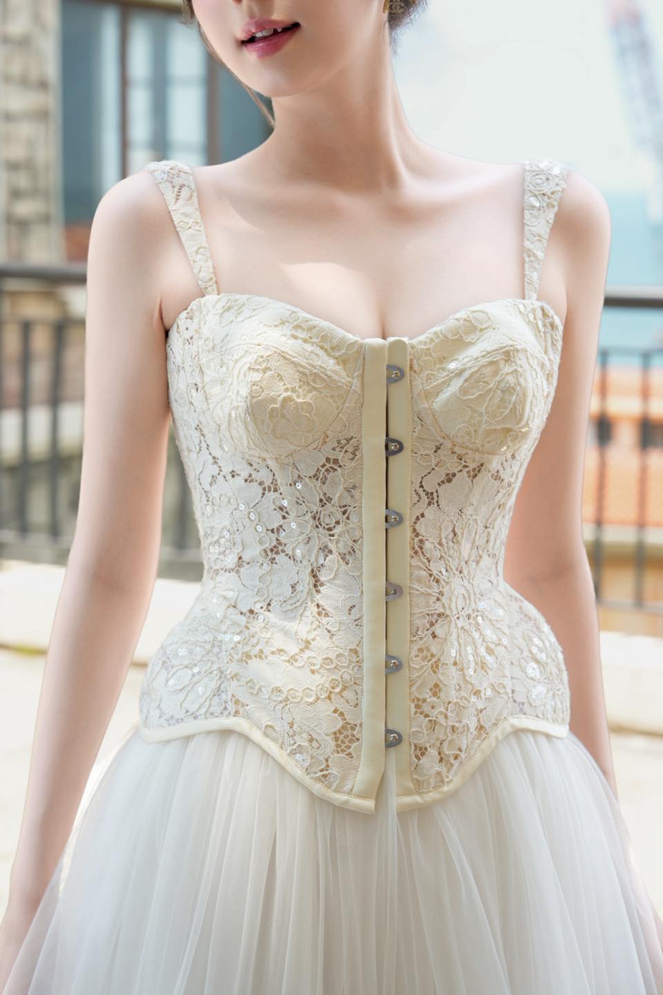 BEL ANGE Lumiere Lace Croset &amp; Meli Long Skirt