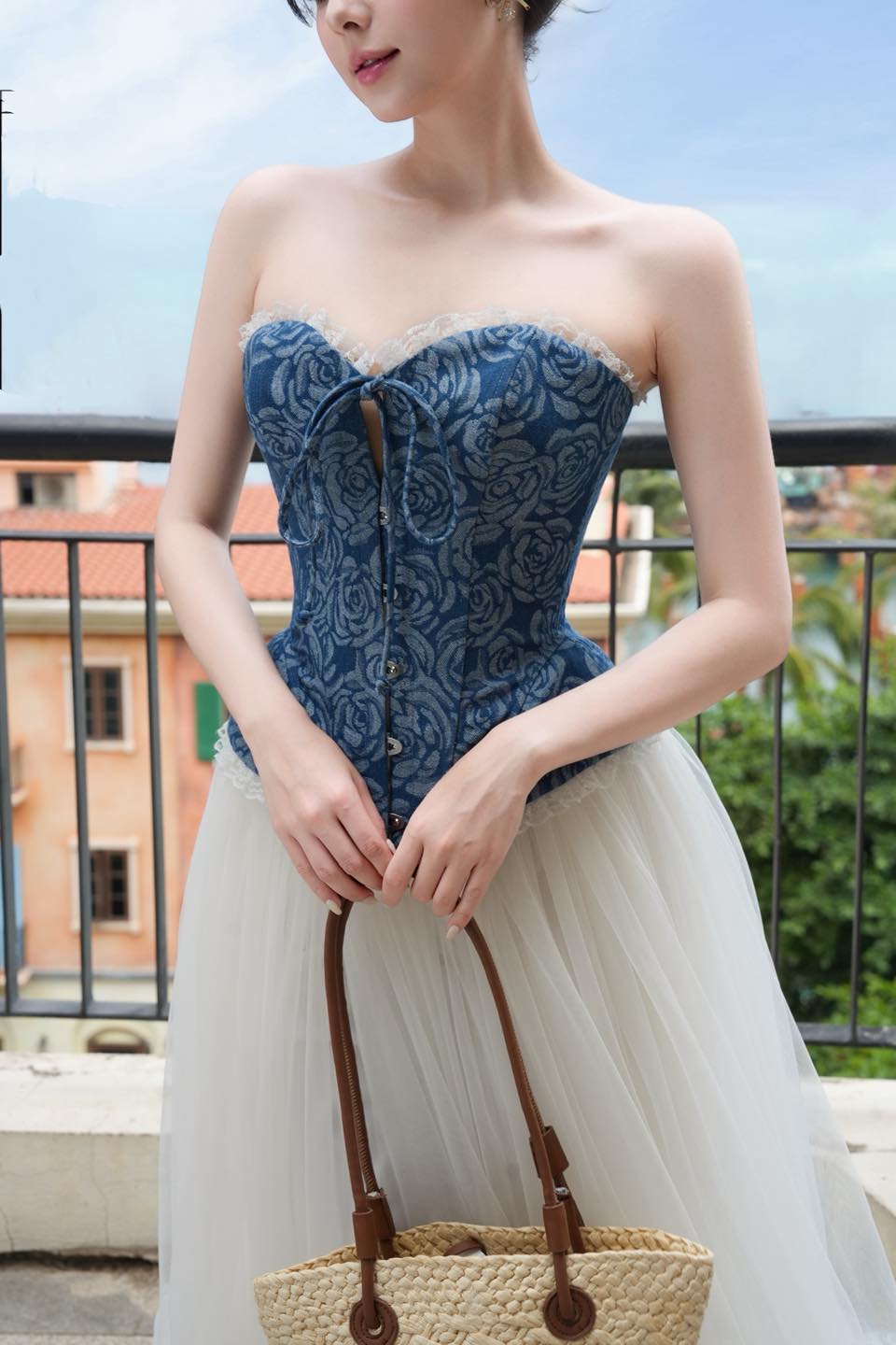 BEL ANGE Celestine Rose Croset &amp; Meli Long Skirt