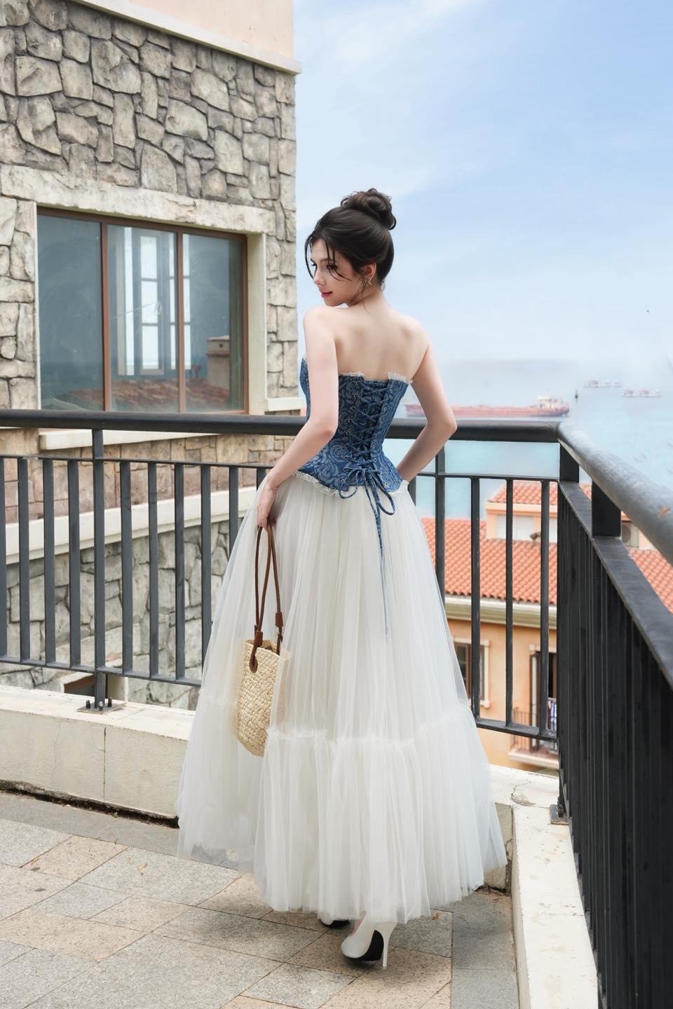 BEL ANGE Celestine Rose Croset &amp; Meli Long Skirt
